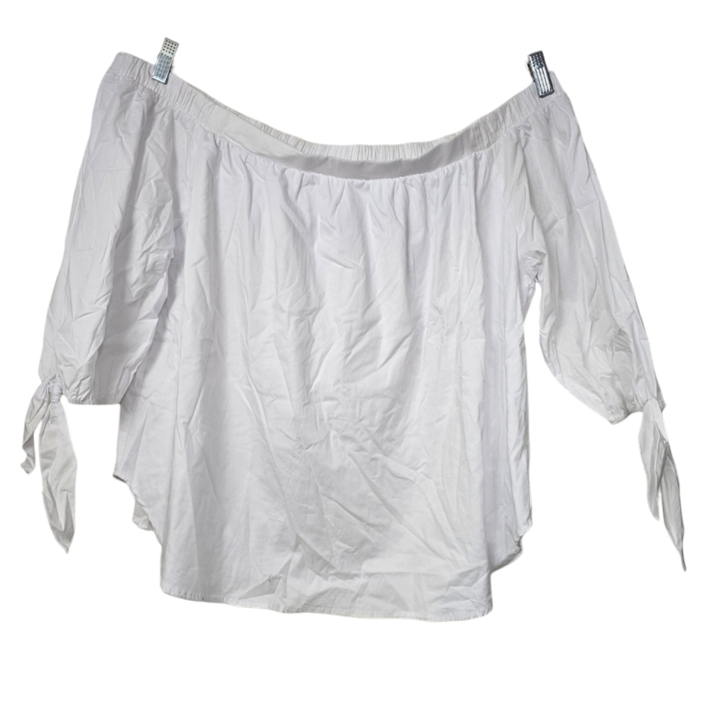 NWT Charlotte Russe White Off Shoulder Daydreamer Shirt 3X